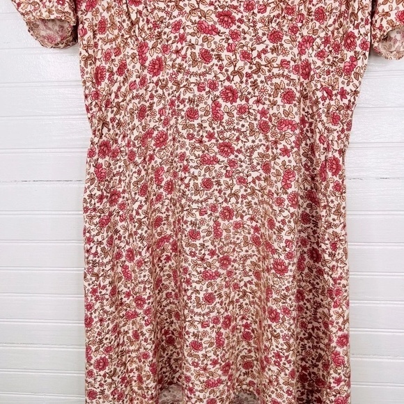 Princess Polly Floral Mini Dress Multicolor V-Neck Puff Short Sleeve Size 4 - Picture 6 of 12